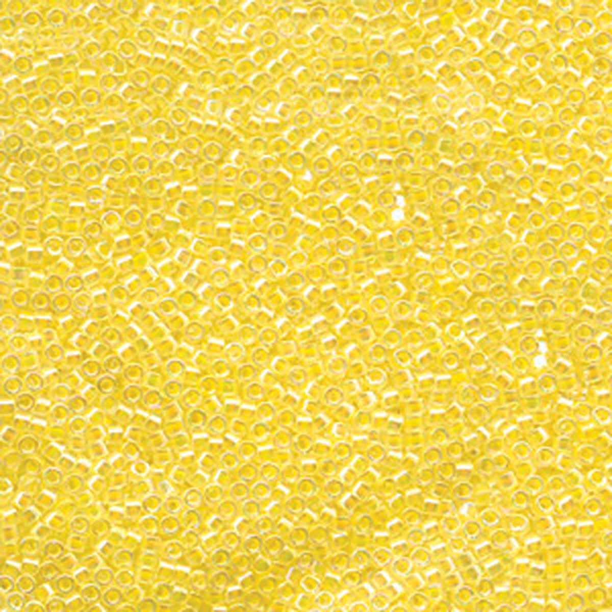 Miyuki Delica 11/0 lined pale yellow ab (DB053)