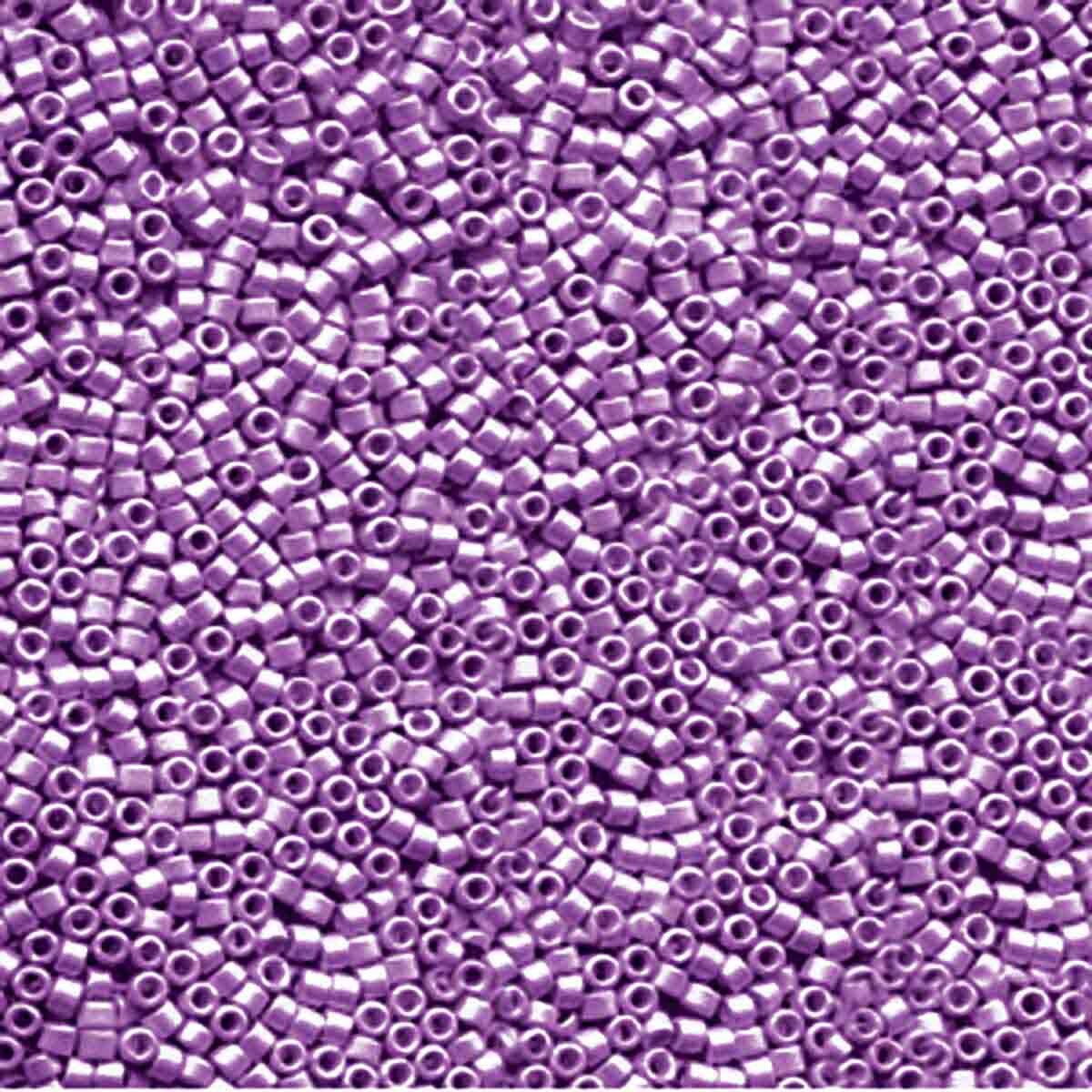 Miyuki Delica 11/0 galvanized semi frosted eggplant (DB1185)