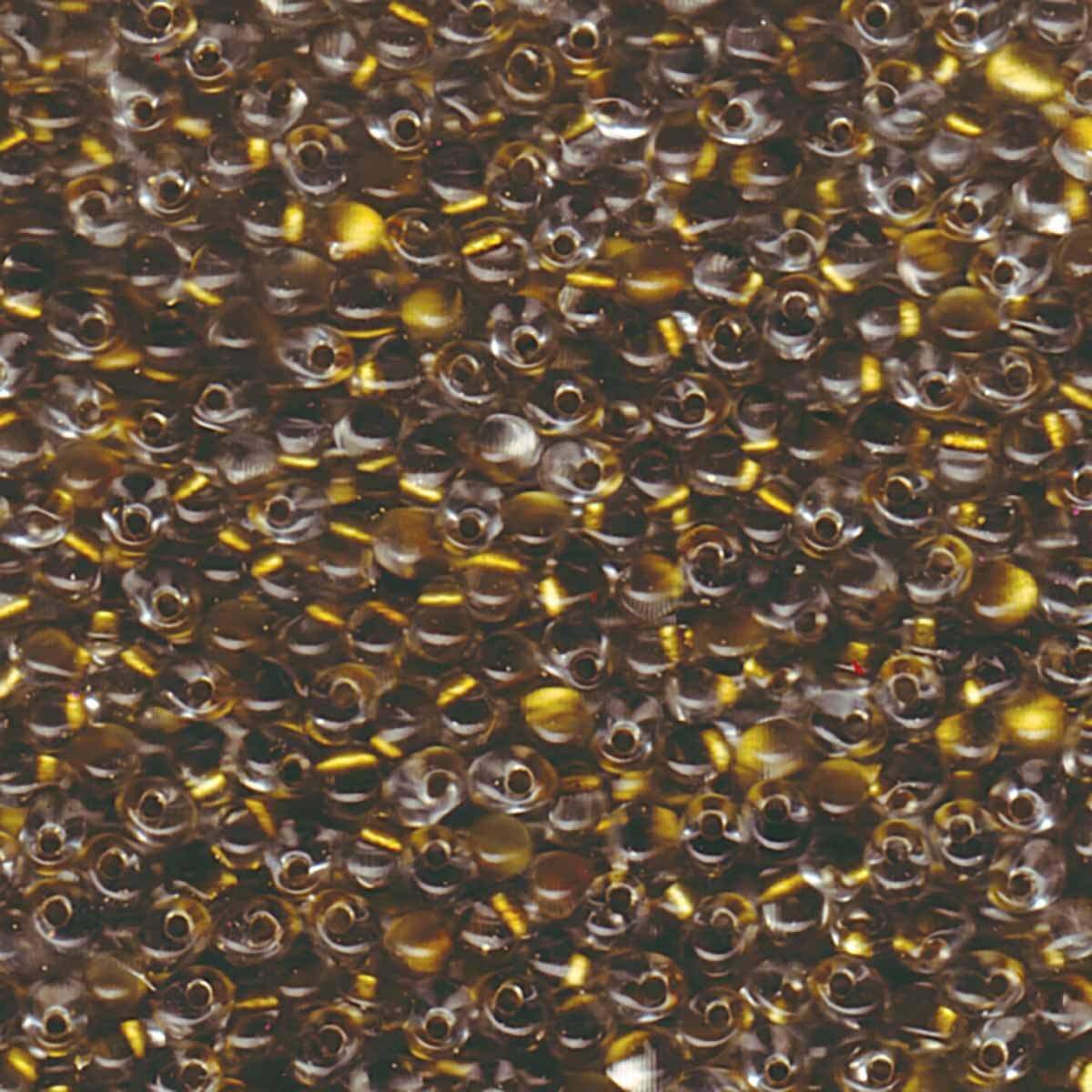 3.4mm Drop Bead – Sparkle Metallic Gold Lined Crystal (DP-9F35)