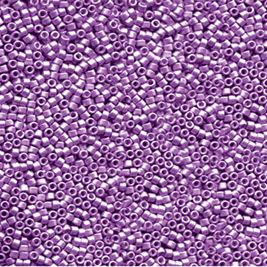 Miyuki Delica 11/0 galvanized semi frosted eggplant (DB1185)