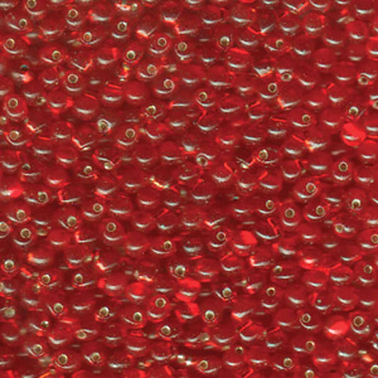 3.4mm Drop Bead – Silver Lined Flame Red (DP-9010)