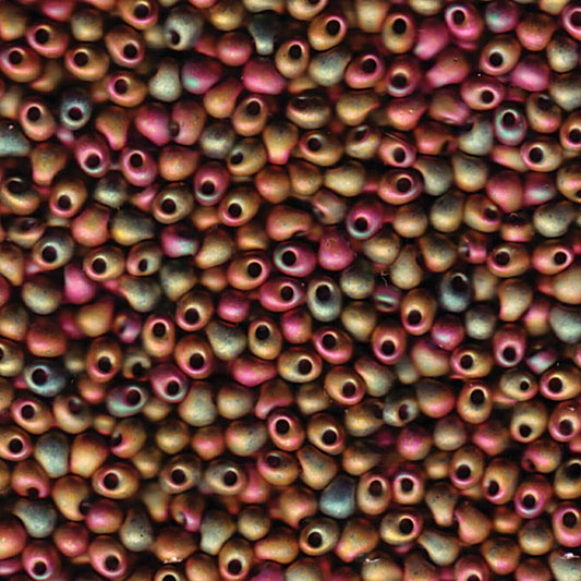 3.4mm Drop Bead – Matte Metallic Khaki Iris (DP - 92035)