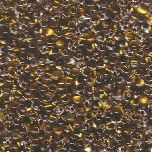 3.4mm Drop Bead – Sparkle Metallic Gold Lined Crystal (DP-9F35)